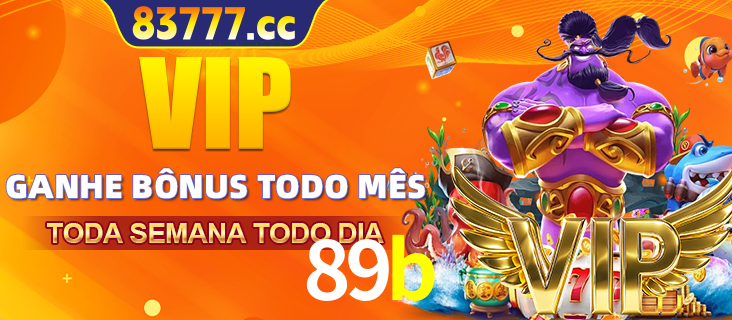 Banner promocional do 89b oferecendo 100% de recompensas adicionais contínuas para quem fizer o login diário (Daily sign-in), com um mascote de coelho.