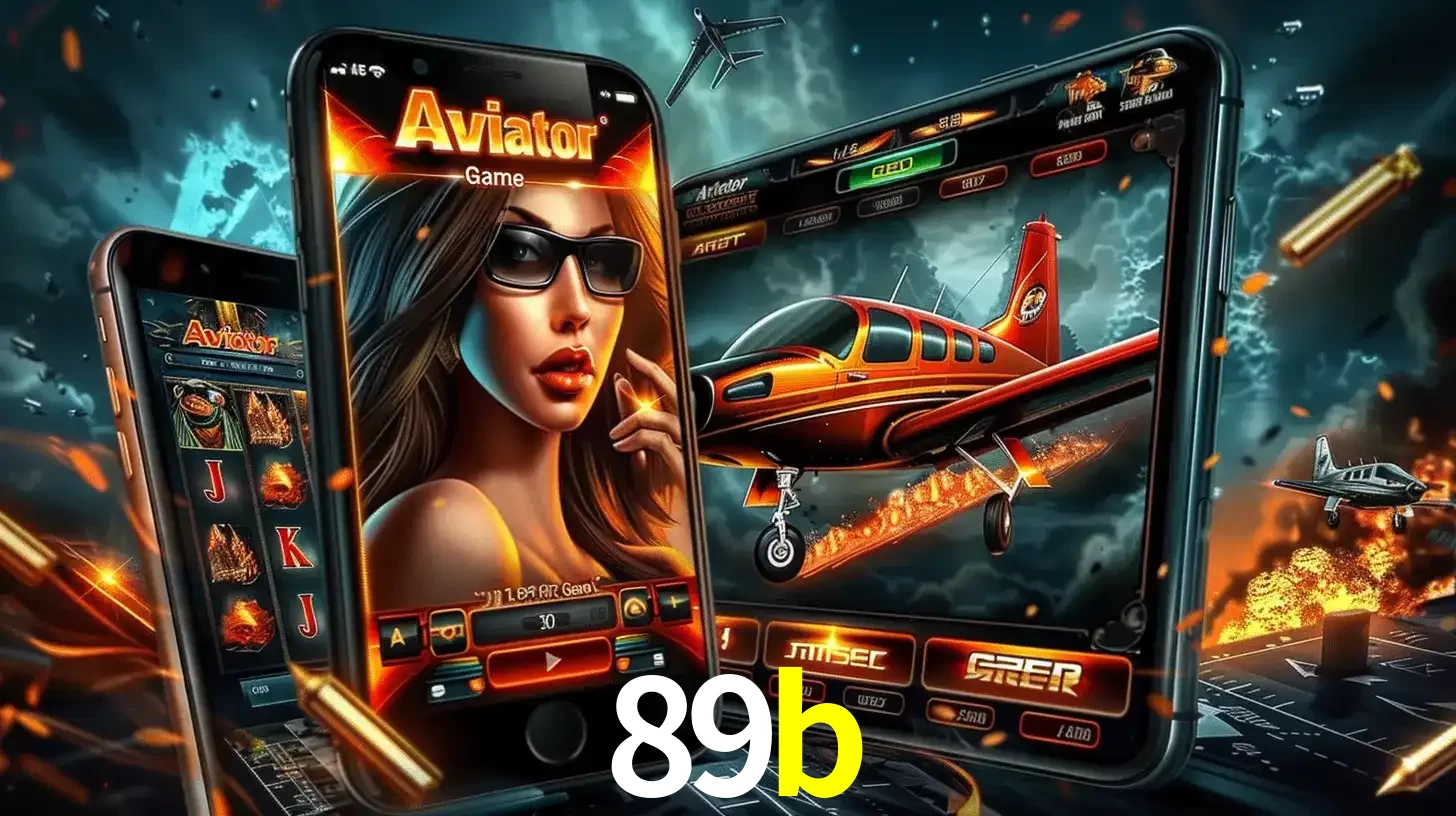 O popular jogo de apostas Aviator exibido em vários celulares e tablets, mostrando a interface emocionante e a ação de voo disponíveis para jogar agora no 89b.